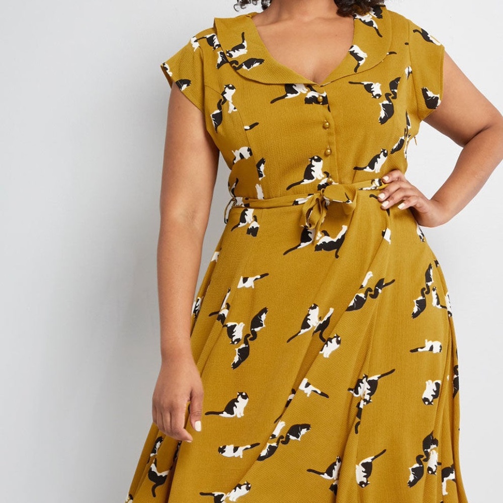 Modcloth "Offbeat Cat" Collectif NWT